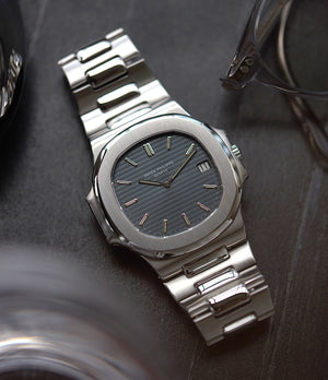 vintage Patek Philippe Nautilus 3700/001A steel sport watch full set for sale online at A Collected Man London UK specialist of rare vintage watches