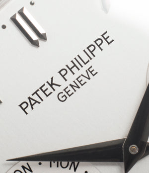 Patek Philippe Geneve 3940G-017 Perpetual Calendar Moonphase white gold rare watch German dial full set online at A Collected Man London UK specialist rare luxury watches