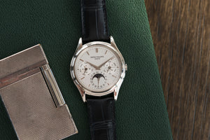Patek Philippe 3940G-017 Perpetual Calendar Moonphase white gold rare watch German dial full set online at A Collected Man London UK specialist rare luxury watches