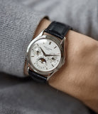 rare Patek Philippe 3940G Perpetual Calendar vintage rare watch English dial for sale online at A Collected Man London UK specialist of rare watches