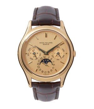 buy vintage Patek Philippe 3940J perpetual calendar full set dress watch for sale online at A Collected Man London UK specialist of rare watches