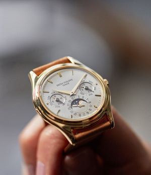 collect Patek Philippe 3940J first series yellow gold perpetual calendar dress watch for sale online at A Collected Man London