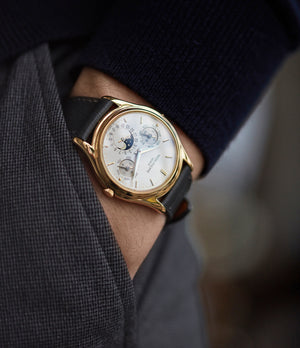 automatic Patek Philippe 3940J first series yellow gold perpetual calendar dress watch for sale online at A Collected Man London