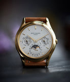 Patek Philippe 3940J first series yellow gold perpetual calendar dress watch for sale online at A Collected Man London