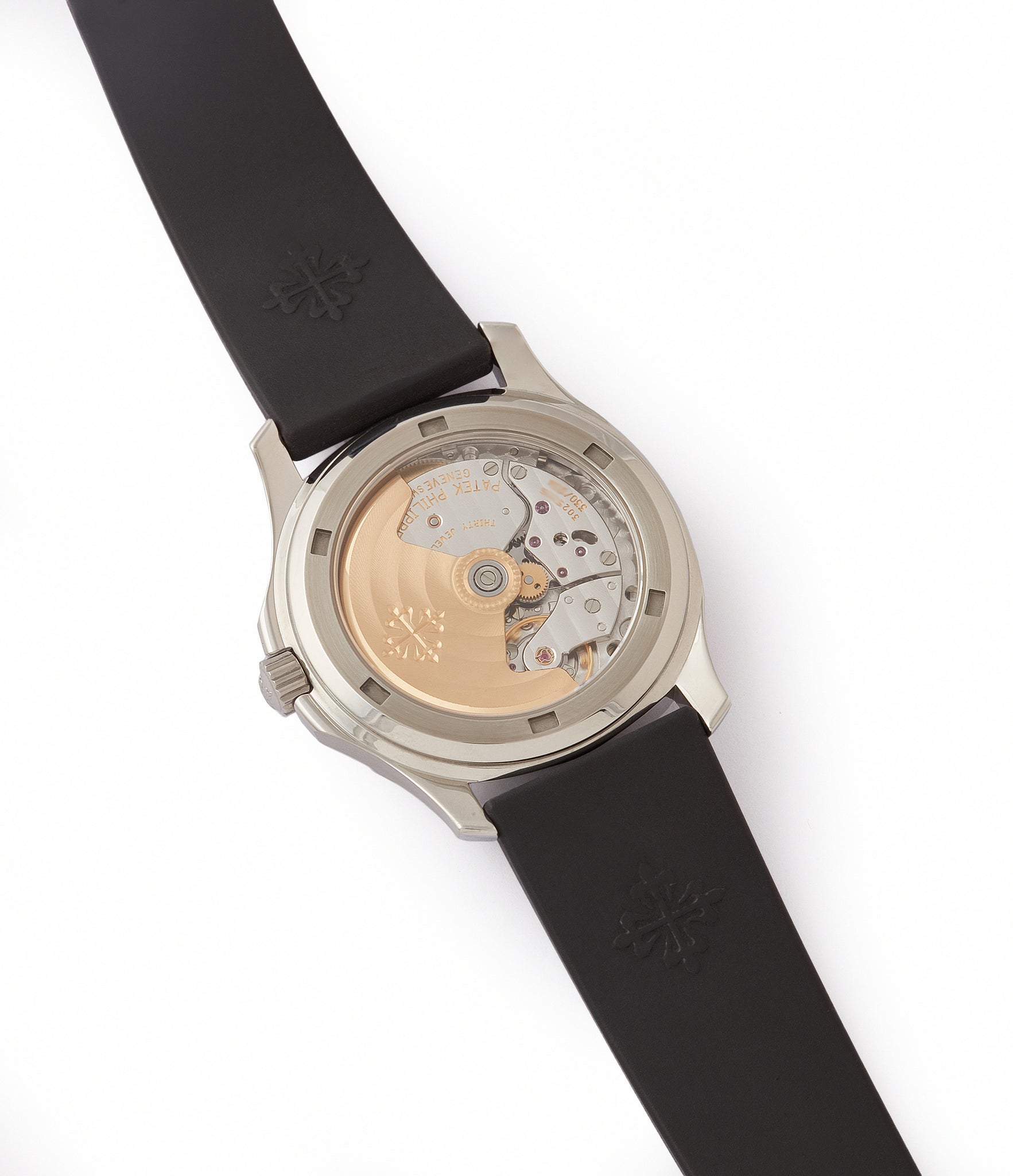 330SC automatic Patek Philippe Aquanaut 5066A-001 steel sport watch rubber strap for sale online at A Colleted Man London UK specialist of rare watches