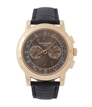 buy Patek Philippe 5070J-012 Saatchi Edition Chronograph yellow gold watch for sale online at A Collected Man London UK specialist of rare watches