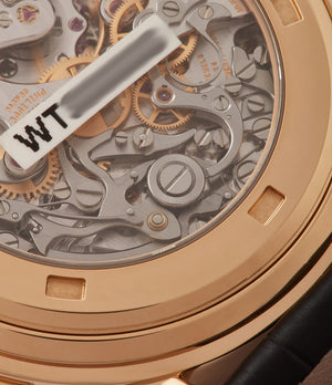Cal. CH 27-70 Patek Philippe 5070J-012 Saatchi Edition Chronograph brown dial yellow gold watch for sale online at A Collected Man London UK specialist of rare watches