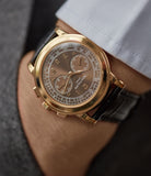 men's luxury rare wristwatch Patek Philippe 5070J-012 Saatchi Edition Chronograph yellow gold watch for sale online at A Collected Man London UK specialist of rare watches