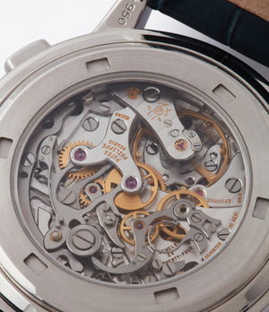 manual-winding Patek Philippe 5070P Chronograph rare platinum 42mm luxury watch for sale online at A Collected Man London UK specialist of rare watches