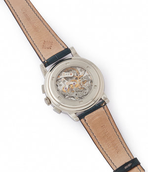 CH 27-70 manual-winding Patek Philippe 5070P Chronograph rare platinum 42mm luxury watch for sale online at A Collected Man London UK specialist of rare watches