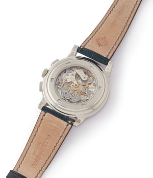27-70 movement Patek Philippe 5070P Chronograph rare platinum 42mm luxury watch for sale online at A Collected Man London UK specialist of rare watches