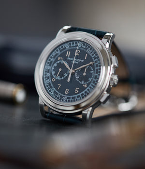 find Patek Philippe 5070P Chronograph rare platinum 42mm luxury watch for sale online at A Collected Man London UK specialist of rare watches
