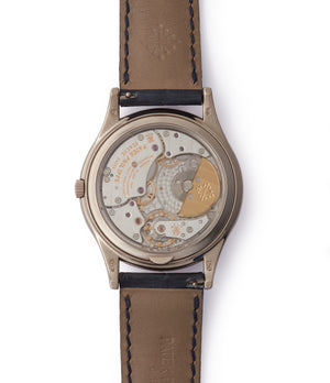 automatic Patek Philippe Perpetual Calendar 5140G moonphase white gold silver dial pre-owned dress watch for sale online A Collected Man London UK specialist rare watches