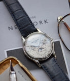 selling Patek Philippe Perpetual Calendar 5140G moonphase white gold silver dial pre-owned dress watch for sale online A Collected Man London UK specialist rare watches