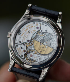 240Q automatic Patek Philippe 5140G Perpetual Calendar moonphase white gold silver dial pre-owned dress watch for sale online A Collected Man London UK specialist rare watches