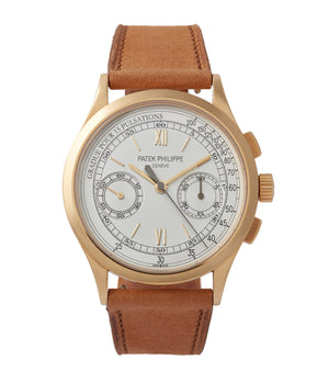 buy Patek Philippe 5170J-001 Chronograph yellow gold dress pre-owned watch for sale online at A Collected Man London UK specialist of rare watches