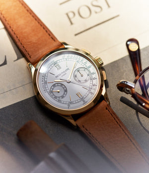 sell Patek Philippe 5170J-001 Chronograph yellow gold dress pre-owned watch for sale online at A Collected Man London UK specialist of rare watches