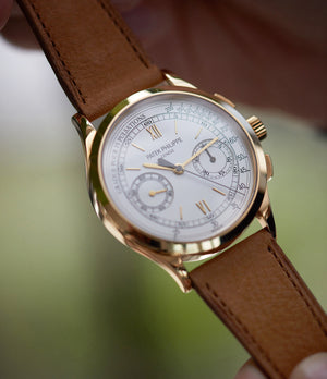 Patek Philippe 5170J-001 Chronograph yellow gold dress pre-owned watch for sale online at A Collected Man London UK specialist of rare watches