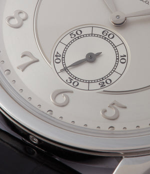selling Patek Philippe Calatrava 5196P-001 Tiffany-signed manual-winding platinum pre-owned watch for sale online at A Collected Man London UK specialist of rare watches