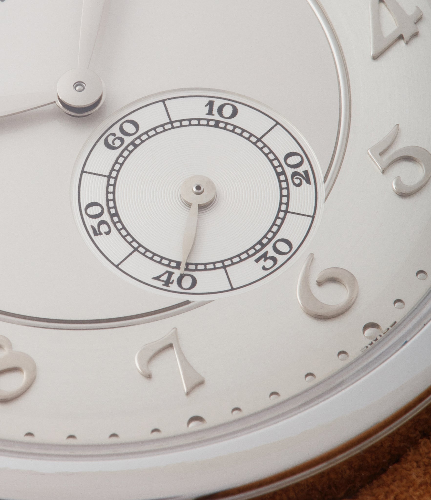 sub-seconds dial Patek Philippe 5196P Calatrava time-only platinum men's dress watch for sale online at A Collected Man London UK specialist of rare watches