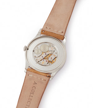 Patek Philippe movement 5196P Calatrava time-only platinum men's dress watch for sale online at A Collected Man London UK specialist of rare watches