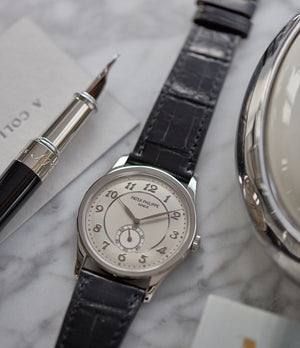 Patek Philippe 5196P Calatrava time-only platinum men's dress watch for sale online at A Collected Man London UK specialist of rare watches