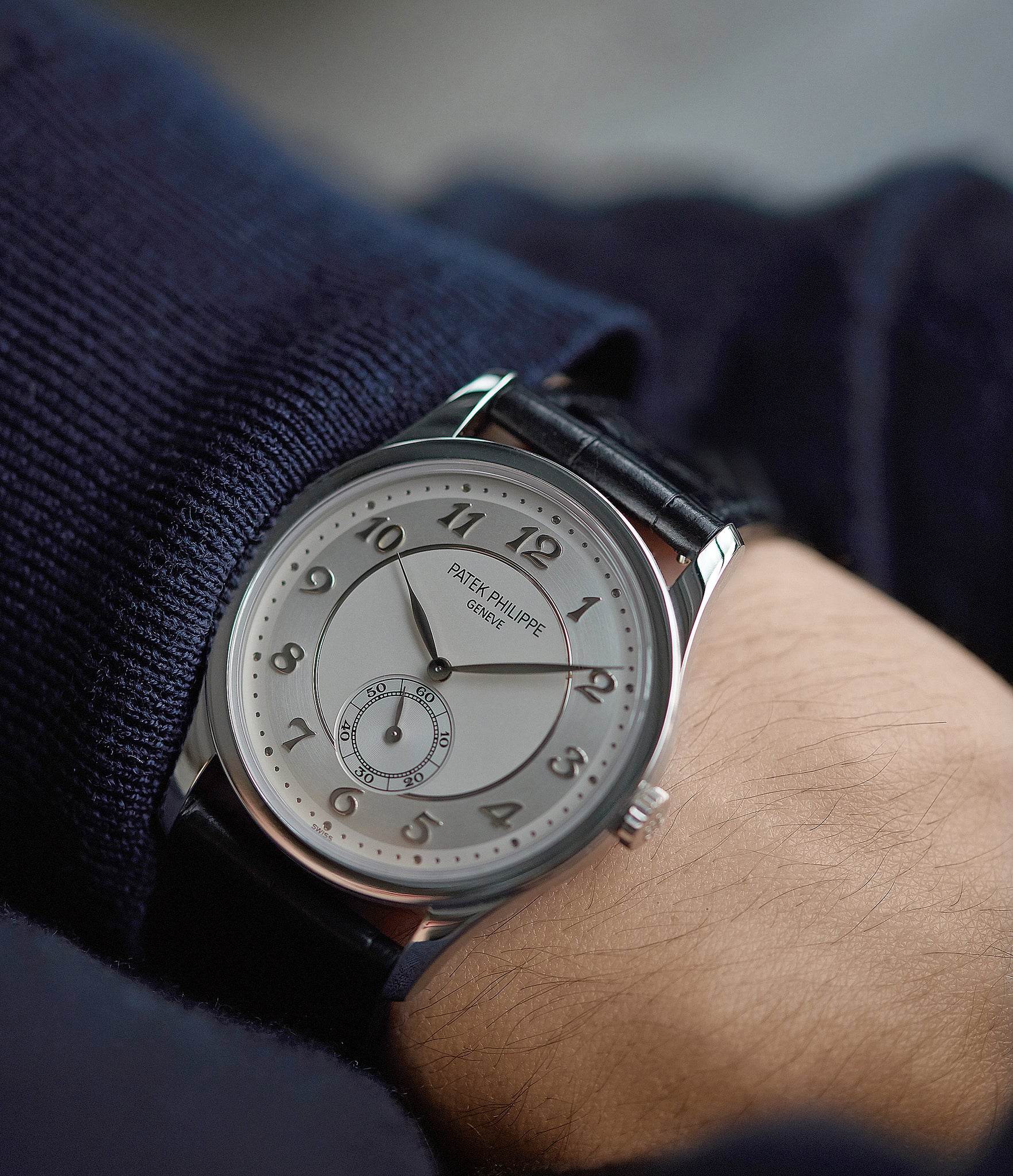 men's dress wristwatch Patek Philippe 5196P Calatrava time-only platinum men's dress watch for sale online at A Collected Man London UK specialist of rare watches
