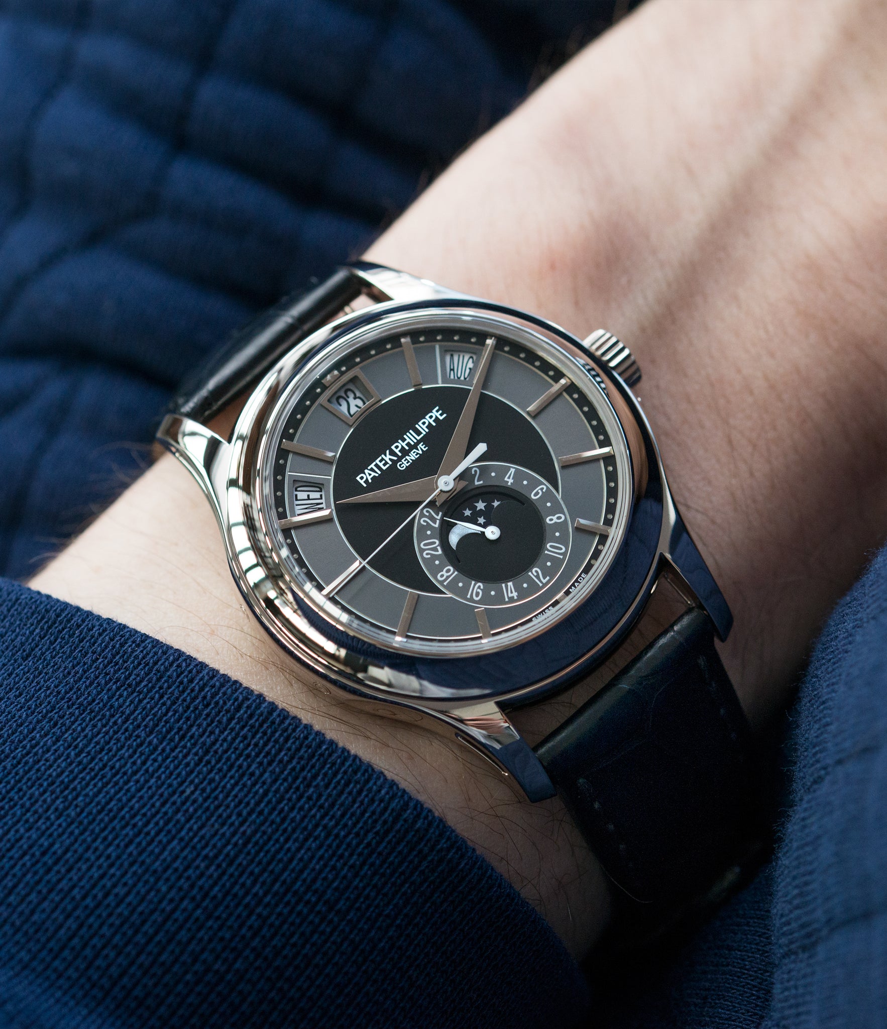 selling Patek Philippe 5205G-010 white gold watch online at A Collected Man London specialist retailer of rare watches UK