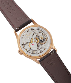 Cal. 27SC manual-winding vintage Patek Philippe 570R-SCI time-only rose gold dress watch with Archive Extracts for sale online at A Collected Man London UK specialist of rare watches