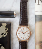 vintage Patek Philippe 570R-SCI time-only rose gold dress watch Cal. 27SC with Archive Extracts for sale online at A Collected Man London UK specialist of rare watches