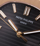 Patek Philippe brown dial Nautilus 5711 rose gold dress watch for sale online at A Collected Man London UK specialist of rare watches