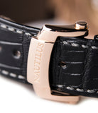 rose gold deployant clasp Nautilus Patek Philippe 5711 rose gold dress watch chocolate brown dial for sale online at A Collected Man London UK specialist of rare watches