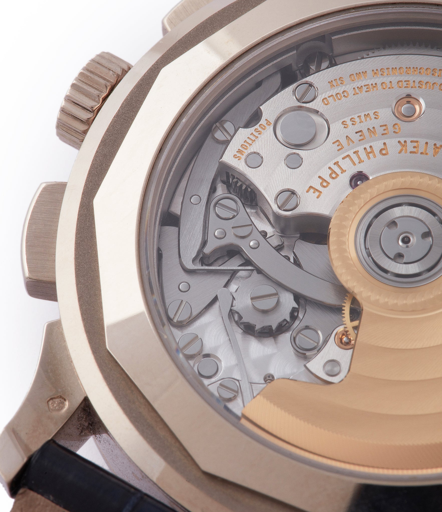 28-520 HU Patek Philippe World Time Chronograph 5930G-001 white gold watch blue dial for sale online at A Collected Man London