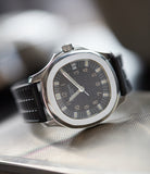 preowned Patek Philippe Aquanaut 5065A steel sport watch full set for sale online at A Collected Man London UK specialist of rare watches