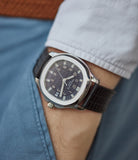 men's luxury sport watch Patek Philippe Aquanaut 5065A steel watch full set for sale online at A Collected Man London UK specialist of rare watches