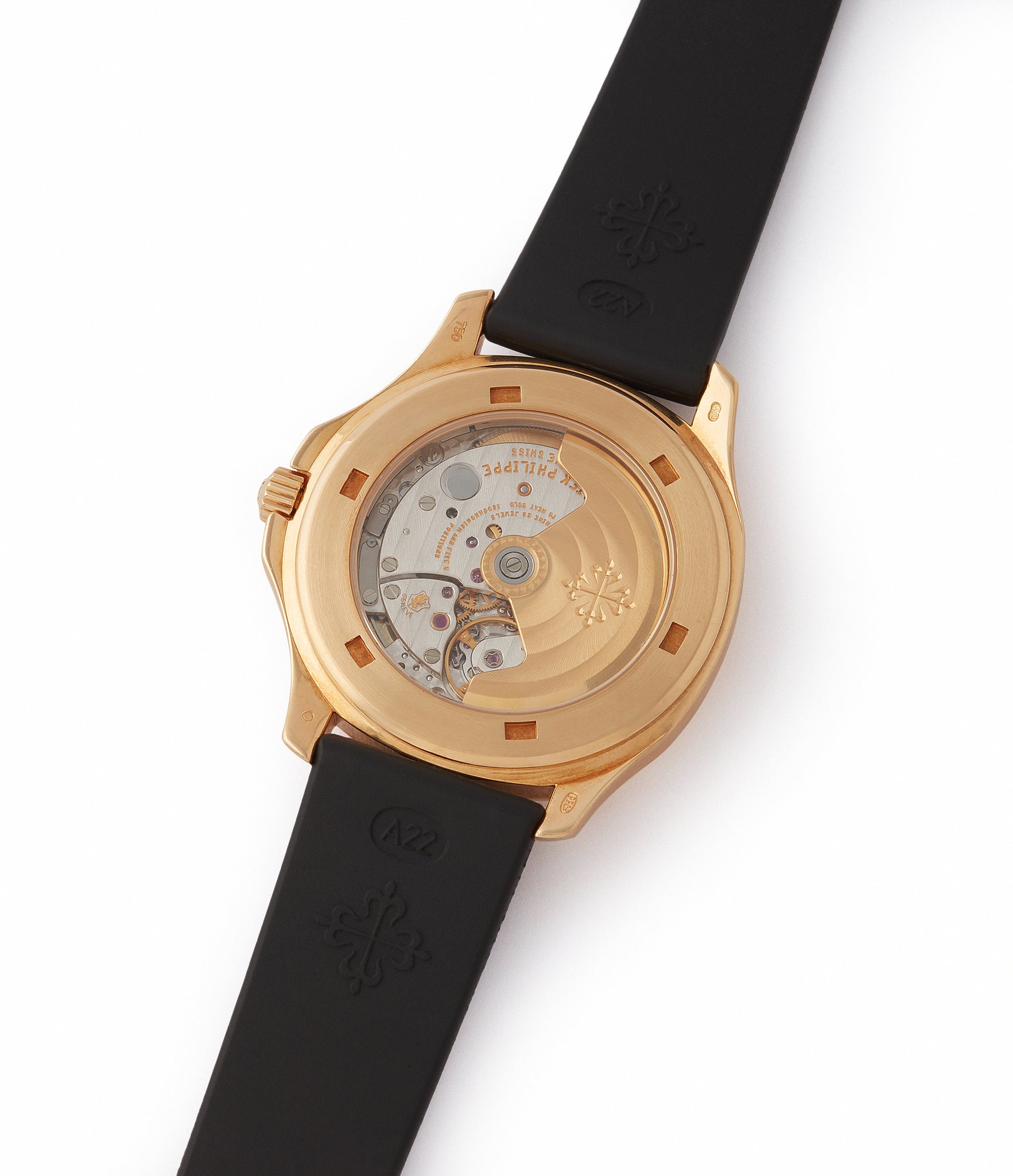 calibre 315 Patek Philippe Aquanaut 5065J yellow gold luxury sport watch for sale online at A Collected Man London UK specialist of rare watches