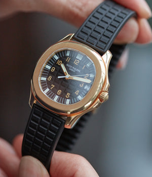 selling Patek Philippe Aquanaut 5065J yellow gold luxury sport watch for sale online at A Collected Man London UK specialist of rare watches