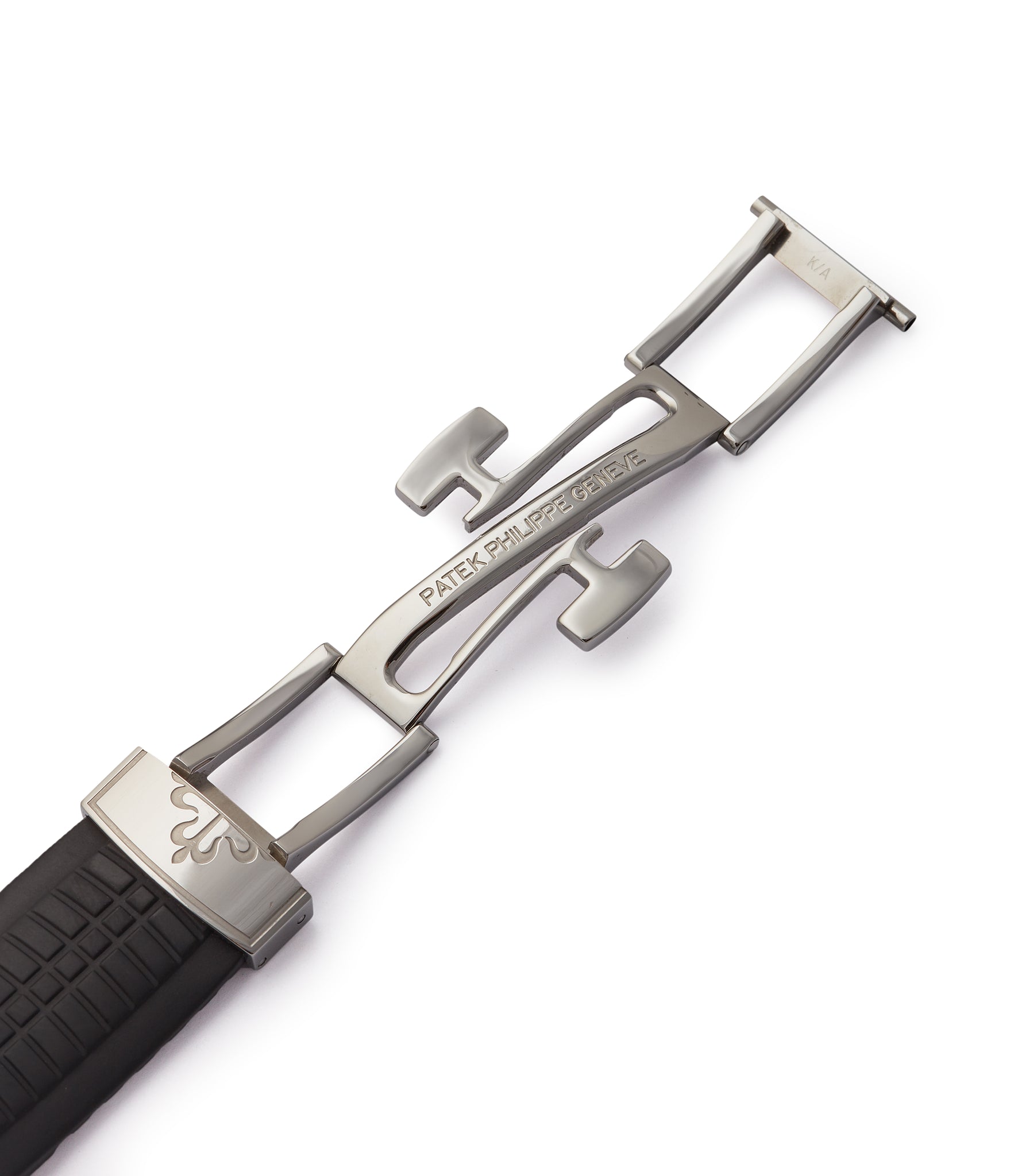 steel deployant clasp Patek Philippe Aquanaut Travel-time 5164A-001 steel sports traveller pre-owned watch for sale online at A Collected Man London specialist rare watches