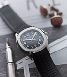 pre-owned Patek Philippe Aquanaut 5165A-001 steel 38mm sports dress watch for sale online A Collected Man London UK specialist of rare watches