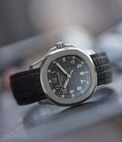 selling Patek Philippe Aquanaut 5165A-001 pre-owned steel 38mm sports dress watch for sale online A Collected Man London UK specialist of rare watches