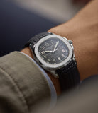Patek Aquanaut 5165A-001 pre-owned steel 38mm sports dress watch for sale online A Collected Man London UK specialist of rare watches