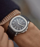 Aquanaut Patek Philippe 5167A-001 double Tiffany-signed luxury sports watch for sale online A Collected Man London UK specialist rare watches