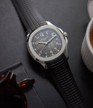 rare Patek Philippe Aquanaut 5167A-001 double Tiffany-signed luxury sports watch for sale online A Collected Man London UK specialist rare watches