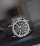 pre-owned Patek Philippe Aquanaut 5167A-001 double Tiffany-signed luxury sports watch for sale online A Collected Man London UK specialist rare watches