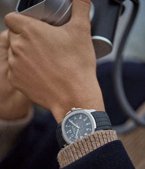 luxury sport watch Patek Philippe Aquanaut 5167A-001 double Tiffany-signed luxury sports watch for sale online A Collected Man London UK specialist rare watches