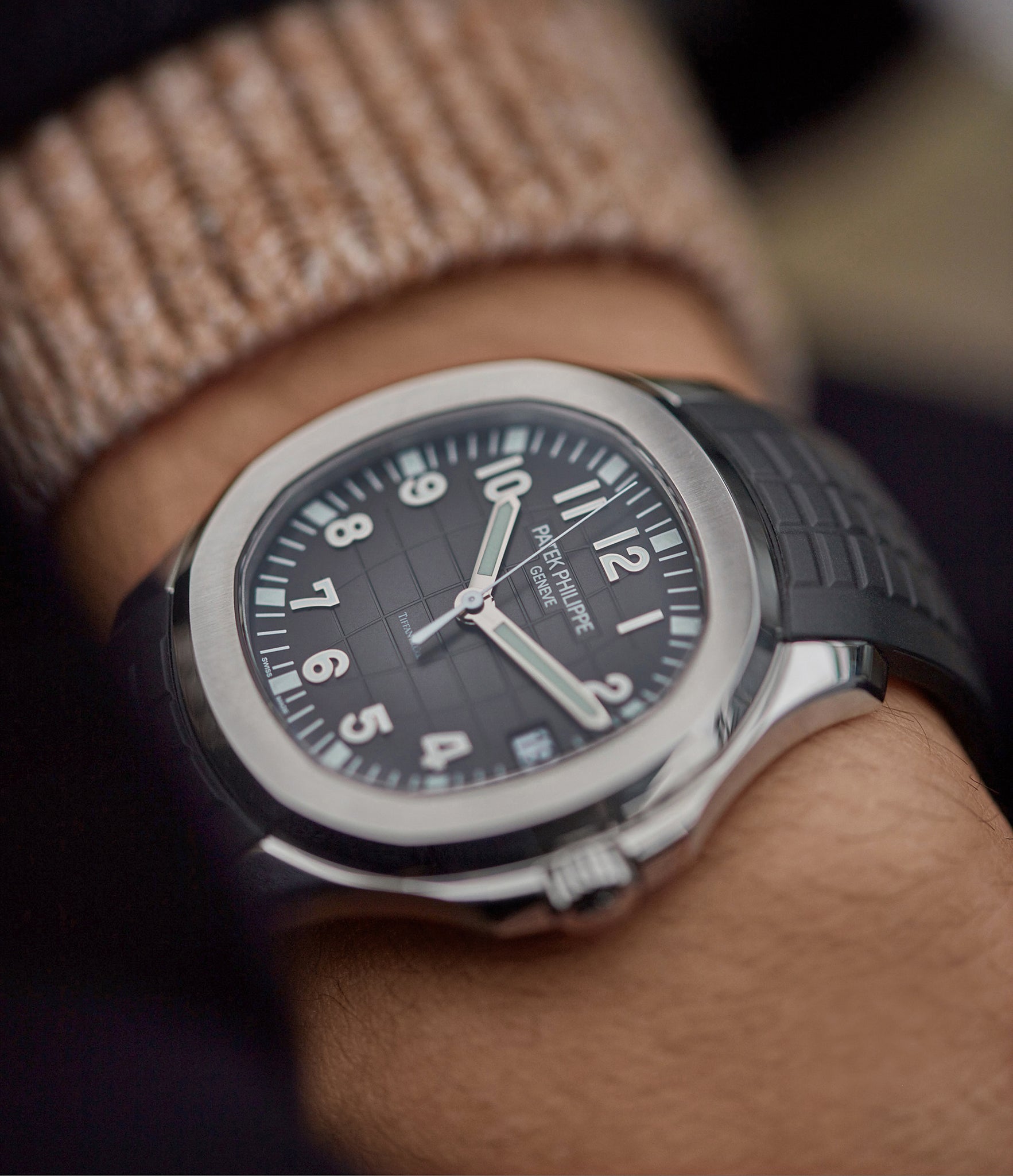 double-signed Patek Philippe Aquanaut 5167A-001 Tiffany&Co. luxury sports watch for sale online A Collected Man London UK specialist rare watches