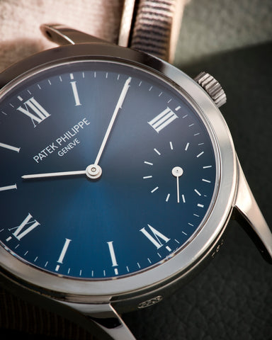 Patek philippe sales calatrava blue dial