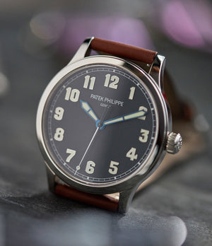 pre-owned Patek Philippe Calatrava Pilot's 5522A-001 time-only pre-owned watch for sale online at A Collected Man London UK specialist 