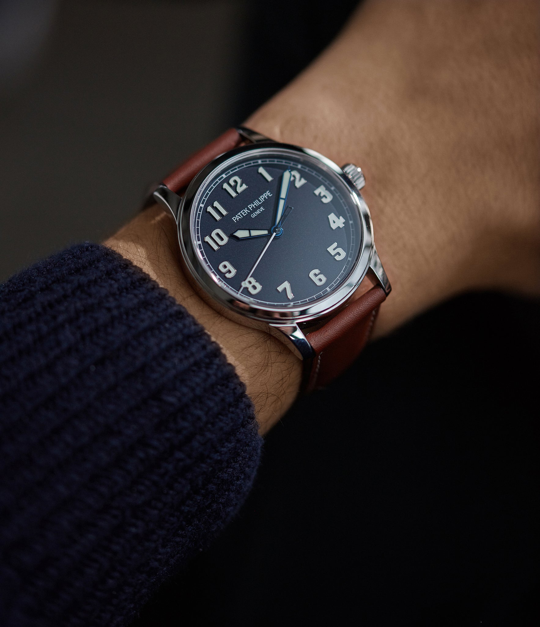 for sale Patek Philippe Calatrava Pilot's 5522A-001 time-only pre-owned watch at A Collected Man London UK specialist 