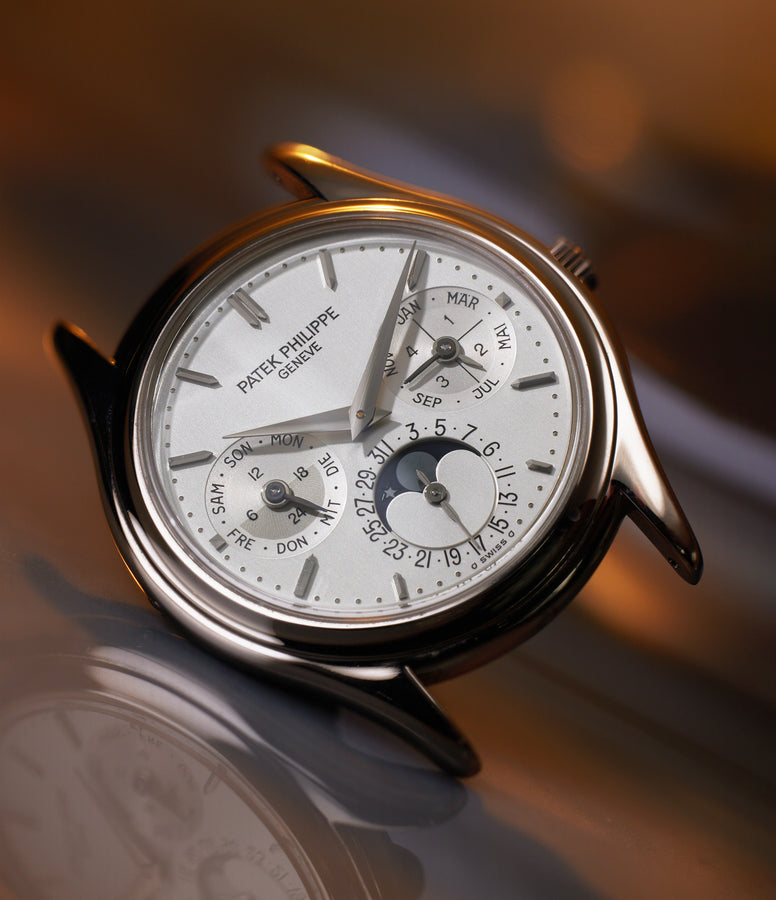 rare Patek Philippe Perpetual Calendar 3940G-017 White Gold preowned watch at A Collected Man London
